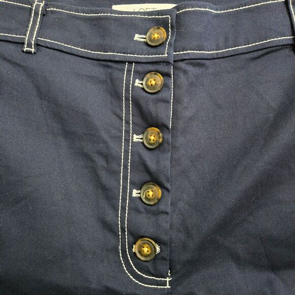 LOFT Navy Straight Leg Pants - Picture 6 of 13